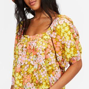 Billabong Beach Daze 70s Style Crop Top NWT Size M